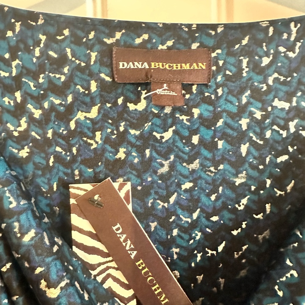 Dana Buchman Women’s Cowl Neck Blouse Metalic Multicolor Size Large - Picture 4 of 9